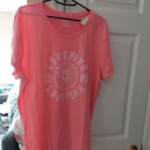 Vs pink dog love pink campus tee xxl New rare